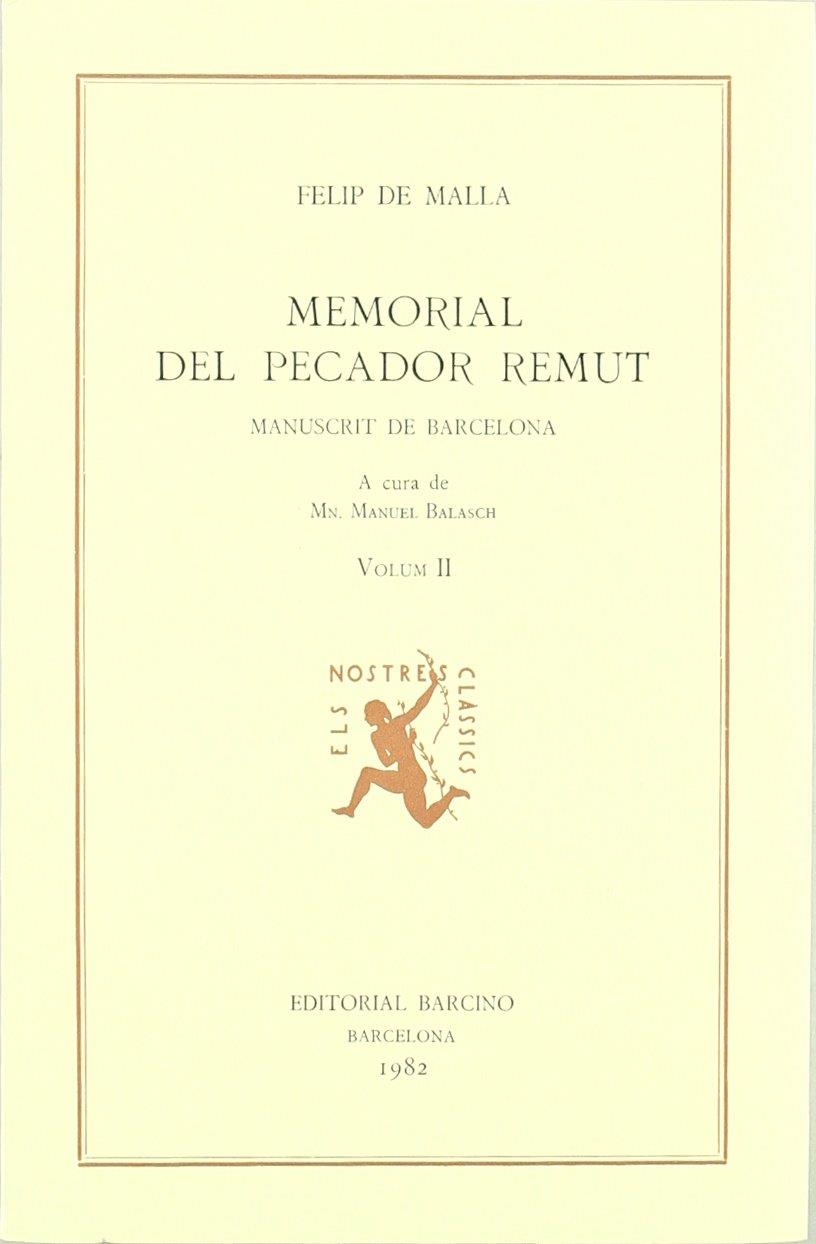 MEMORIAL DEL PECADOR REMUT VOLUM II | 9788472265684 | MALLA, FELIP DE