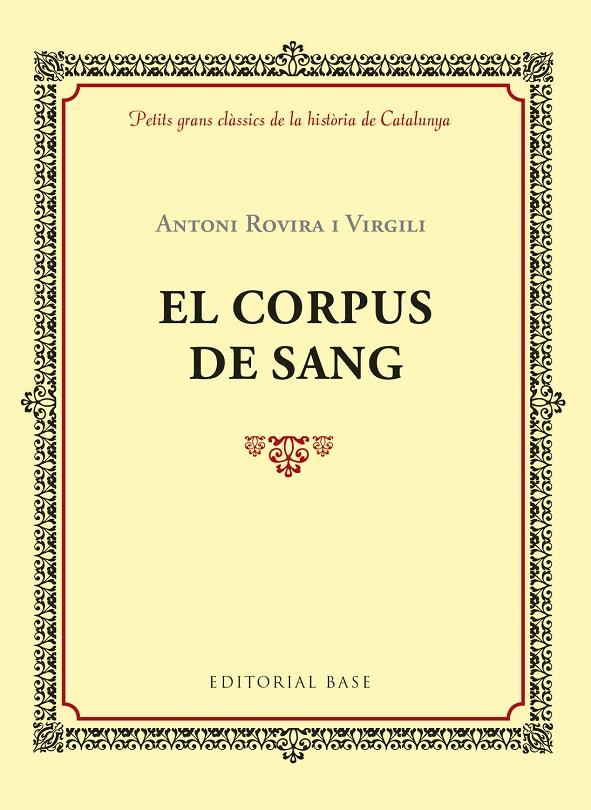 CORPUS DE SANG, EL | 9788416587957 | ROVIRA I VIRGILI, ANTONI