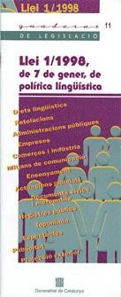 LLEI 1/1998, DE 7 DE GENER, DE POLITICA LINGÜISTIC | 9788439344308