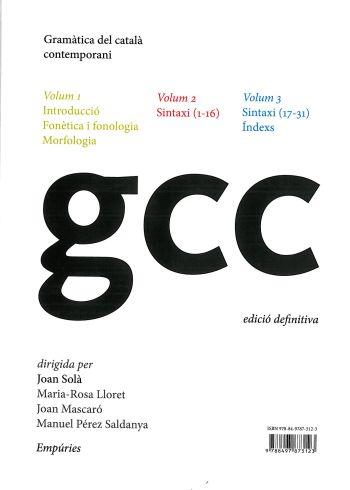 GRAMATICA DEL CATALA CONTEMPORANI (3VOL). EDICIO DEFINITIVA | 9788497873123 | SOLA, JOAN (DIR.)