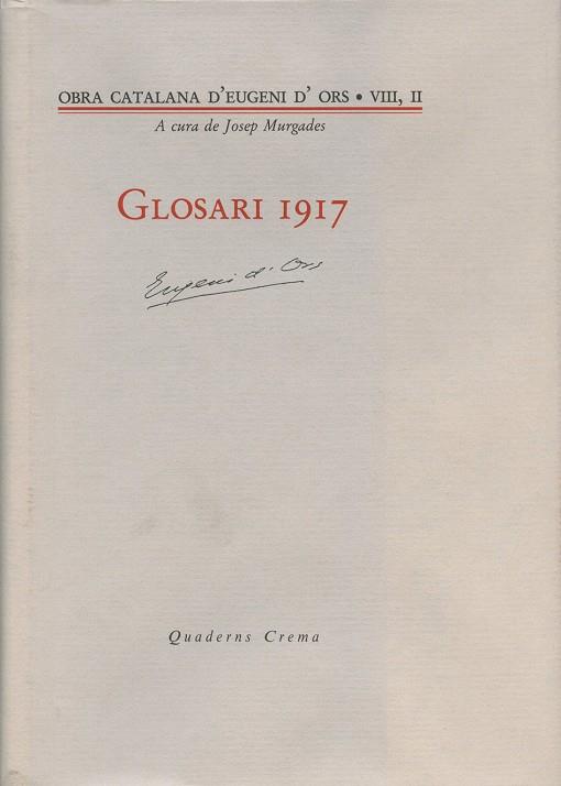 ORS OC 8/2 GLOSARI 1917 | 9788477270850 | ORS, EUGENI D'