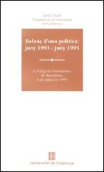 BALANÇ D'UNA POLITICA: JUNY 1993 - JUNY 1995 | 9788439335993 | DEPT. PRESIDENCIA