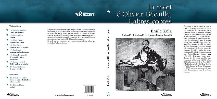 MORT D'OLIVIER BECAILLE,  I ALTRES CONTES, LA | 9788493924706 | ZOLA, EMILE