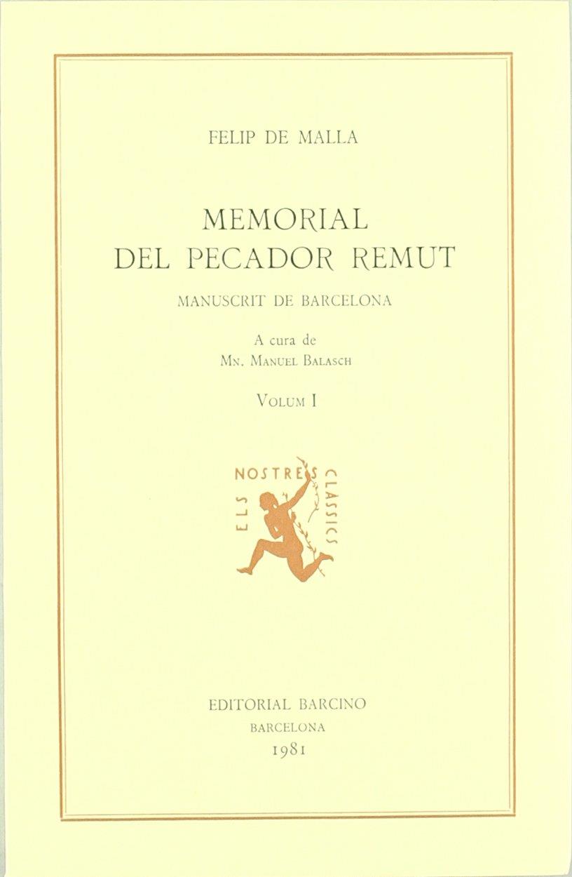 MEMORIAL DEL PECADOR REMUT VOLUM I | 9788472265509 | MALLA, FELIP DE