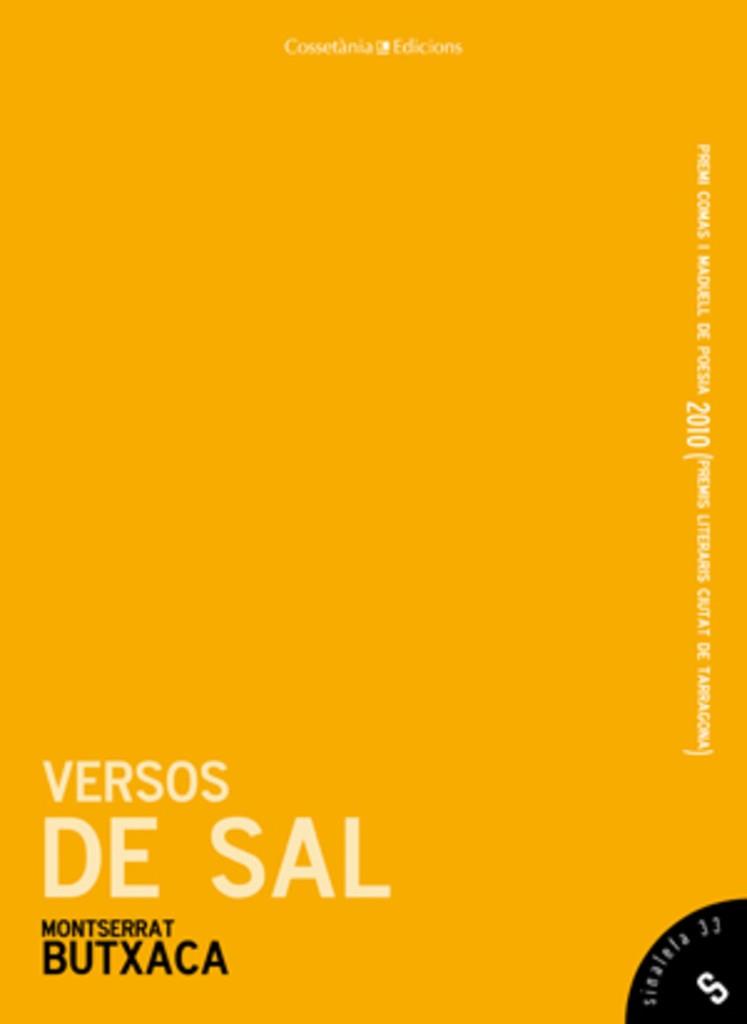 VERSOS DE SAL | 9788497918688 | BUTXACA, MONTSERRAT