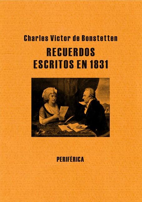 RECUERDOS ESCRITOS EN 1831 | 9788492865536 | BONSTETTEN, CHARLES VICTOR DE