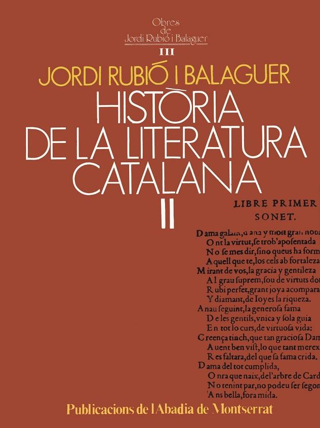 HISTORIA DE LA LITERATURA CATALANA 2 | 9788472027206 | RUBIO,JORDI