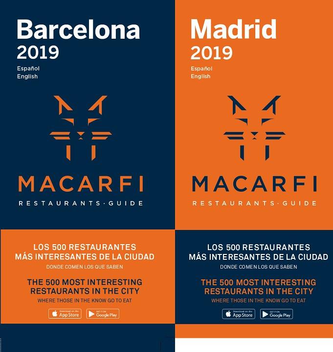 GUIA MACARFI: RESTAURANTS GUIDE MADRID/GUIDE BARCELONA 2019 (CAST-ANG) | 9788409044580 | AAVV