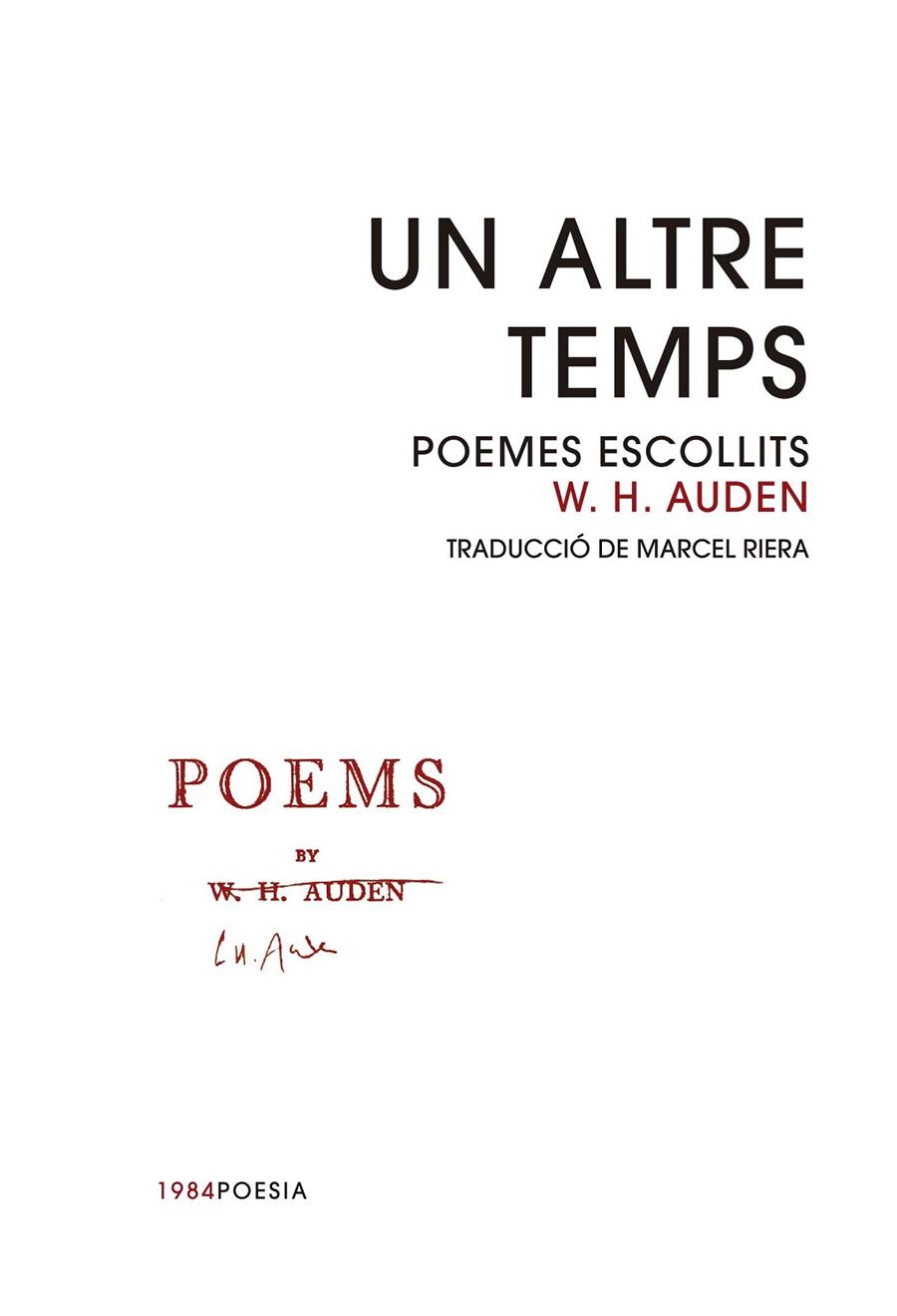 ALTRE TEMPS, UN (BILINGUE) | 9788416987344 | AUDEN, W. H.