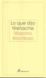 LO QUE DIJO NIETZSCHE | 9788478885695 | MONTINARI, MAZZINO