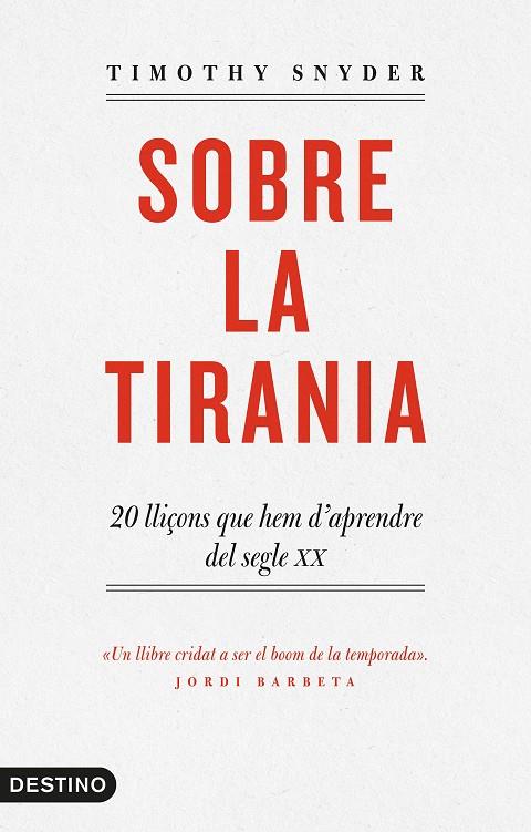 SOBRE LA TIRANIA (CAT) | 9788497102681 | SNYDER, TIMOTHY