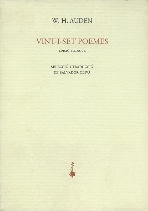 VINT-I-SET POEMES | 9788477271390 | AUDEN, W.H.